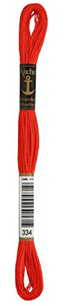 Anchor Sticktwist 4635000-00334 tomat broderigarn, 100% bomull