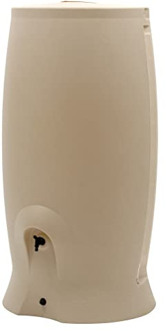 EDA - Récupérateur d'eau RÉCUP'O 500 L - Kit Collecteur Filtrant Inclus - Bille Indicatrice de Niveau d'eau - Bouchon de Vidange + Robinet à Embout - Beige