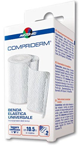 COMPRIDERM® dauerelastische Universalbinde, leichte Kompression, waschbar (6cm x 5m) MASTER AID