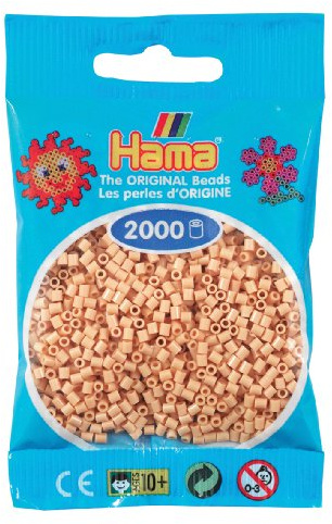 Desconocido Hama Perlen 501-27 - Mini Perlas, Beige 2000 Piezas [Importado de Alemania]