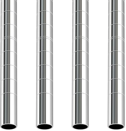 Metro 74UP Metro Site Select Chrome Plated Steel Mobile Post, 1 Diameter x 74-5/8 Height (Pack of 4)