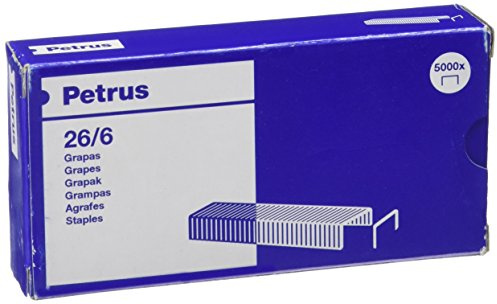 PETRUS 55712 låda 5000 häftklamrar 26/6 förseglade