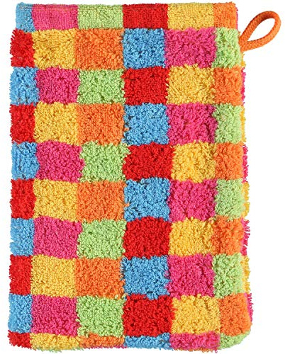 Cawö 7017 Lifestyle Karo Waschhandschuh 16 x 22 cm 6er Set