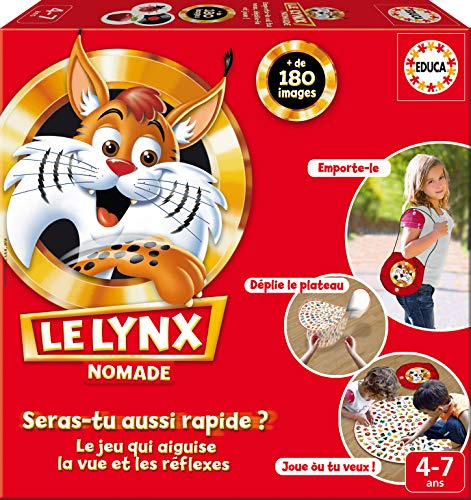 Educa - Le Lynx Nomade 108 Images | Jeu De Société | Renforce la Mémoire Visuelle et Les Réflexes | Jeux Famille et Enfants dès 4 Ans (16248)