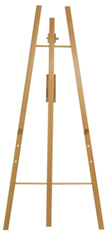 SECURIT - Cavalletto In Legno - Per Lavagne - Colore Teak - 165 cm | Legno Laccato - Acciaio Inox - Pieghevole - Per Interni ed Esterni