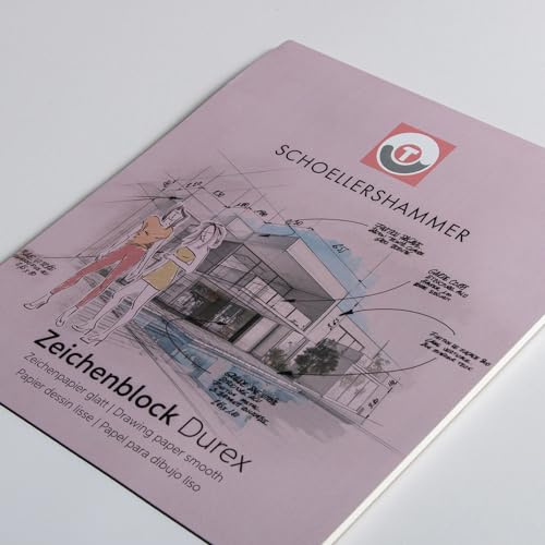 Schoellershammer Zeichenpapier Duria glatt DIN A3, 1 Block, 20 Blatt, 200 g/m², weiß