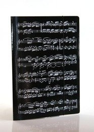 Sammelmappe 'Noten' Sammelmappe mit Gummispanner, Farbe: schwarz, Größe: 23 x 31,5 cm