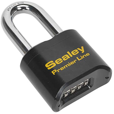 Sealey Pl603L Steel Body Combination Padlock Long Shackle 62Mm