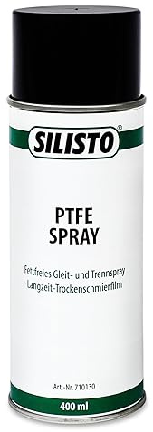 SILISTO PTFE Spray Teflonspray 400ml - Fettfreies Gleit- und Trennspray - Kettenöl Fahrrad - Kriechöl - Kontaktspray - Universalschmiermittel