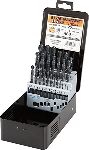 Celesa - Estuche metalico/a 25 brocas rectificada hss 1-13mm