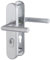 HOPPE 3898215 Sicherheits-Drückergarnitur Amsterdam-DIN-Norm Entfernung 92mm, Edelstahl matt, Langschild Profilzylinder für Türstärke 67-72mm, mit Kernziehschutz, Klasse 3, 1 Stück