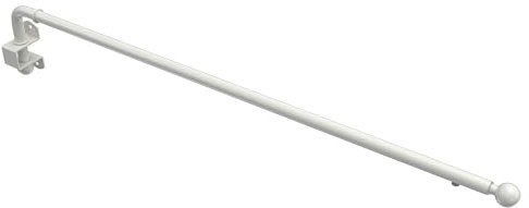 Interdeco ausziehbare Schwenkstange/schwenkbare Gardinenstangen Weiß, 60-100 cm
