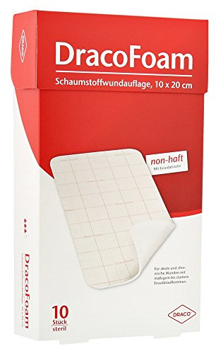 DRACOFOAM Schaumstoff Wundauflage 10x20 cm 10 St