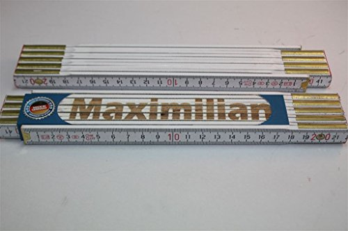 Zollstock mit Namen MAXIMILIAN Lasergravur Handwerkerqualität