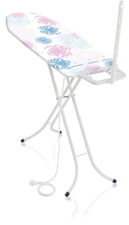 Leifheit 72579 120 x 38 cm Medium Basic Plus Ironing Board with Euro Plug, Multi-Colour