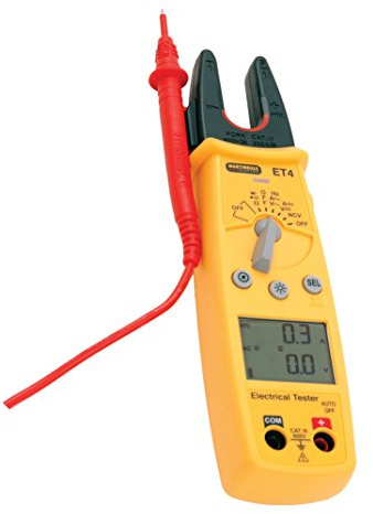 Martindale ET4 AC/DC Dual Display Electrical Tester for Voltage/Current/Resistance and Continuity Yellow