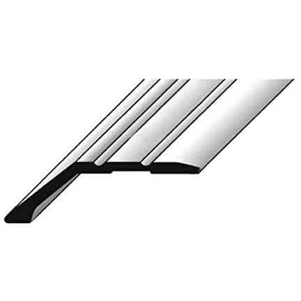 5 Meter Abschlussprofil/Abschlussleiste Laminat, 15,5 mm Einfasshöhe, Aluminium eloxiert, selbstklebend