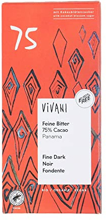 Vivani - Chocolat Noir Onctueux, 75% de Cacao*