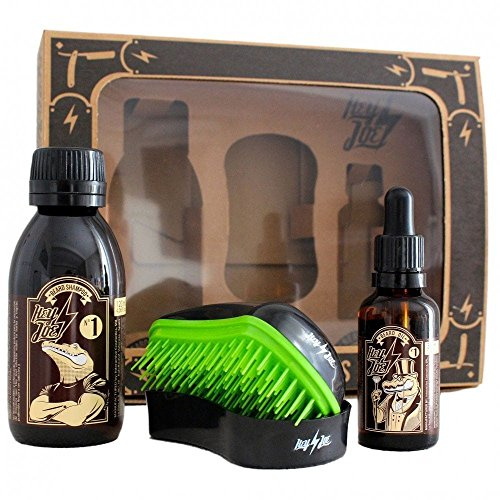 HEY JOE - Bearded Survival Kit | Bart-Arrangement-Set beinhaltet: Öl, Shampoo und Bartbürste