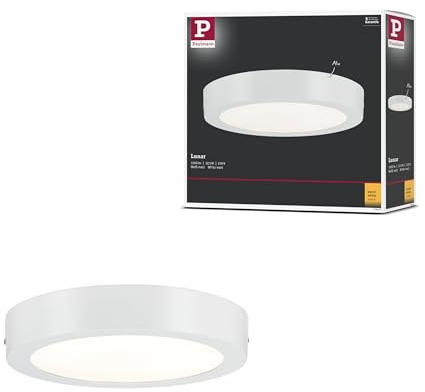 Paulmann 70642 LED Panel Lunar rund 220mm 15,5W 230V Weiß matt Alu Deckenaufbauleuchte Deckenleuchte Deckenlampe