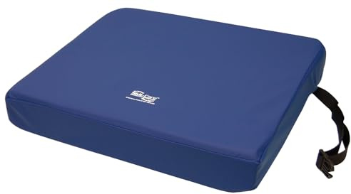 Skil-Care Tri-Foam Gel-Infused Visco Cushion, 24 W x 18 D x 4 H, Superior Support and Pressure Redistribution, Hygienic Easy-Clean Cover, 754841