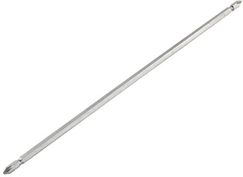 sourcing map Embout de Tournevis Queue 1/4 PH2 Double fin cruciforme 30cm long