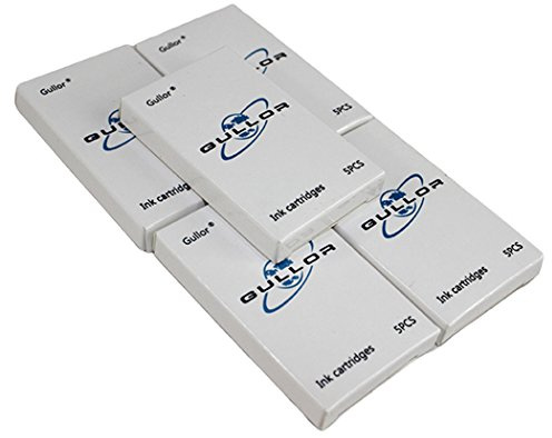 Traducido Gullor 25 PCS Internacional cartucho de tinta de la pluma a caber Jinhao Plumas, AZUL, 5 paquetes