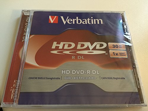 Verbatim HD DVD-R DL 30GB 1X Branded 1pk Jewel Case
