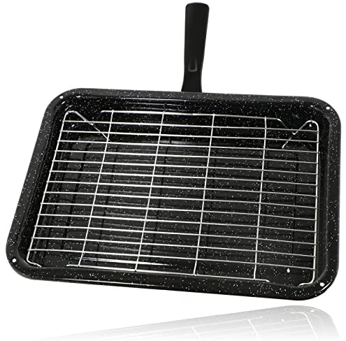 Spares2go Small Grill Pan, Rack & Detachable Handle for New World Oven Cookers