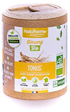 Nat&Form Ecoresponsable Giseng bio 200 gélules