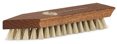 Langer & Messmer spazzola per scarpe per la pulizia di scarpe molto sporche con setole naturali di maiale o cocco - La spazzola per lo sporco per la cura professionale delle scarpe