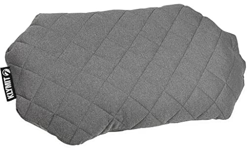 Klymit Luxe Travel Pillow, Lightweight Inflatable Hybrid Airplane, Backpacking, Hammock, and Camping Pillow, Grey