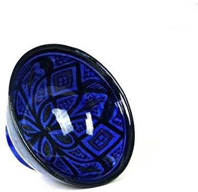 Simandra Orientalische marokkanische Keramikschale Keramik Obst Salat Reis Schale Schüssel Deko groß Color Blau
