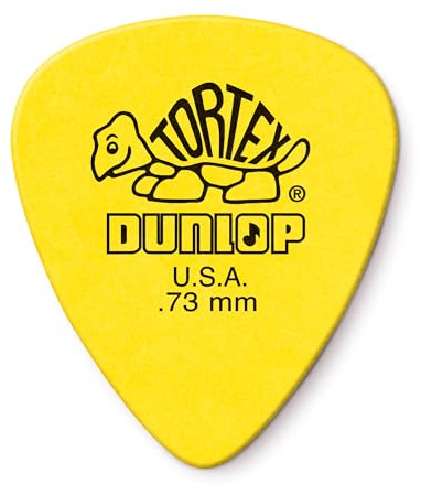 Dunlop Picks - Tortex Standard Yellow 0.73mm - Bag 72