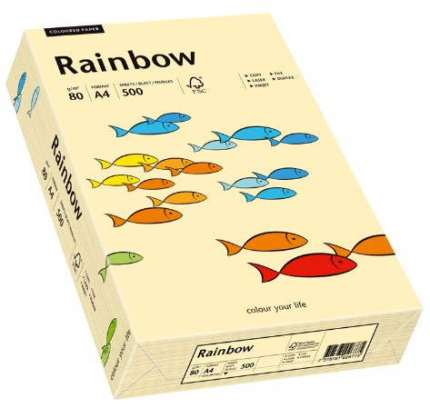 Papyrus 88042275 Drucker-/Kopierpapier farbig: Rainbow 80 g/m² DIN-A4, 500 Blatt Buntpapier, matt, chamois (beige)
