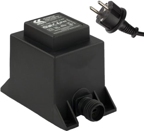 Netzteil 21,6 Watt IP44, LED-Trafo, Transformator 230V zu 12V, Netzkabel 2-Pin-Stecker, Netzstecker 2 Polig, 12V Adapter, Netzteil-Adapter, Netzgerät, Netzadapter, Niederspannung für LED-Lichterketten