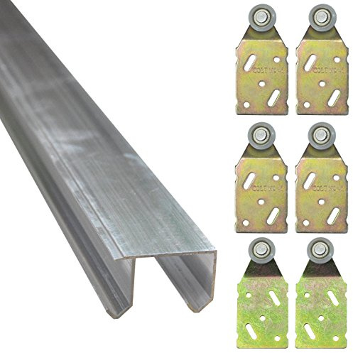 Teilemagnet Aluminium Laufschiene Doppel Führungsschiene 3 m Komplettset Schiebetür