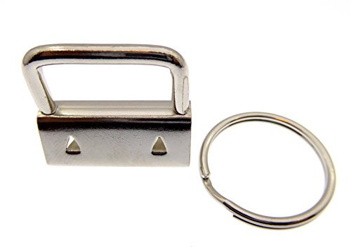 XieXie 33 Stück Schlüsselband Rohlinge Klemmschließeanhänger 25mm mit Schlüsselringen zur Herstellung von Schlüsselbändern DIY