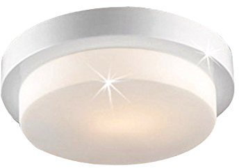 Lampenlux LED Aussenleuchte Dario IP44 230V E27 Ø35cm Deckenlampe Badlampe Rund Glas Weiß Terasse Deckenleuchte