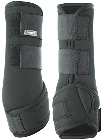 HORZE Fesselkopf Gamaschen, Neoprenfutter, 2 Stück, Größen: S-XXL, Weiß, Rosa, Schwarz, Blau, Schwarz, M