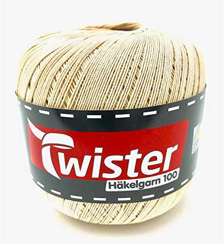 Unbekannt Häkelgarn Twister - Beige - 100g