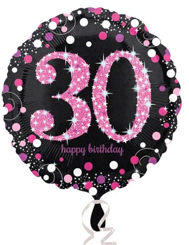 Adult Pink Celebration 30th Birthday Standard Foil Balloon