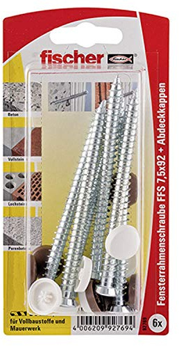 Fischer 92769 7.5 x 92 mm FFS K Window Frame Screw - Multi-Colour (6-Piece)