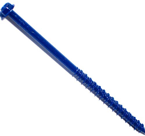 Hard-to-Find Fastener 014973161590 Hex Concrete Screws, 3/16 x 4-Inch, 10-Piece