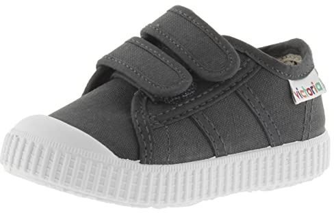 victoria Sneaker Unisex 1915 Tela & Doppia Chiusura A Strappo & Punta Rinforzata 136606 per Bambini Antracita 26