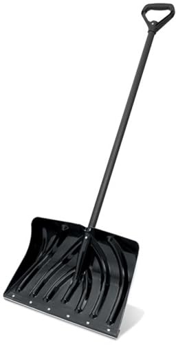 Suncast 20 Ergonomic Snow Shovel Pusher with Graphite Blade, Green