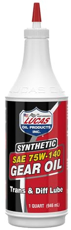 Lucas Oil 10121 SAE 75W-140 Synthetic Gear Oil/Transmission and Differential Lube - 1 Quart