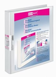Veloflex BBMBD-Edition Präsentationsringbuch Velodur A4 2-Ring 25mm Ringdurchmesser weiß , Hersteller: Veloflex(Liefermenge=2)