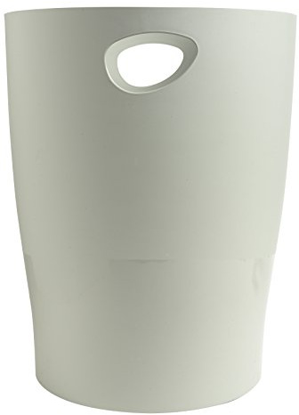 Exacompta 45306D ECOBIN 8er Pack Papierkörbe 15 Liter mit Griffen. Eleganter und robuster Papierkorb und Mülleimer im modernen Design grau