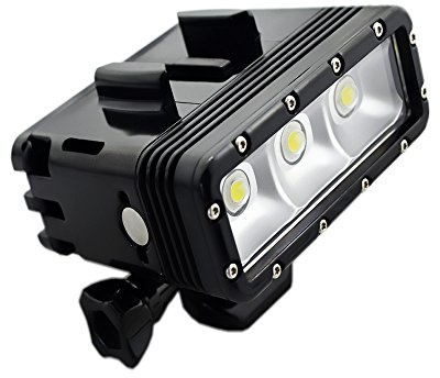 Suptig Dyklampa för GoPro Hero10/Hero 9/Hero8/Hero7/Hero 6 Hero5/5S/4/4S/3+/3/2 SJCAM och AKASO actionkameror